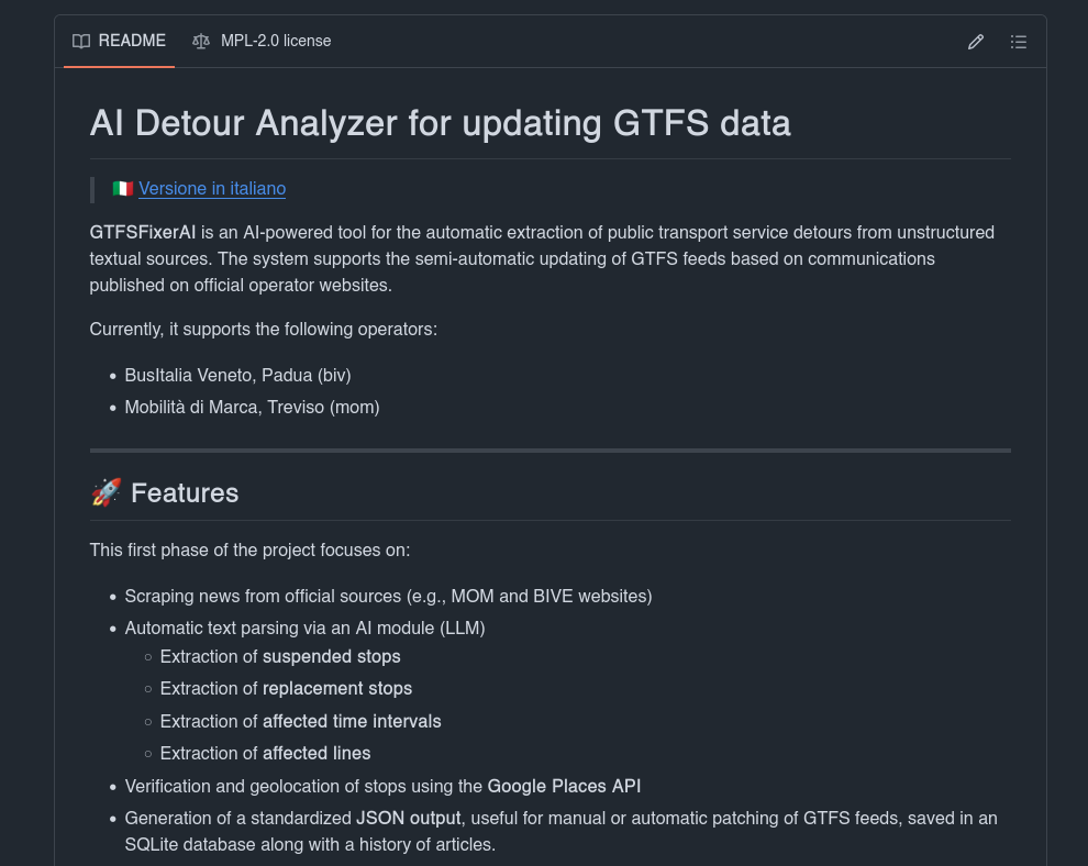 AI GTFS Fixer screenshot